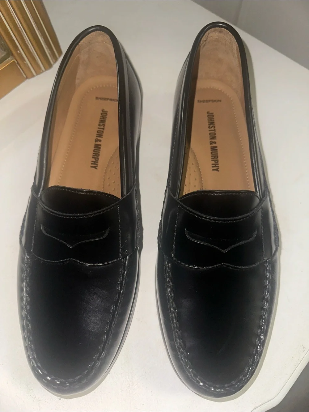 Johnston & Murphy Black Leather Penny Loafers Men’s Size 8 NWOT